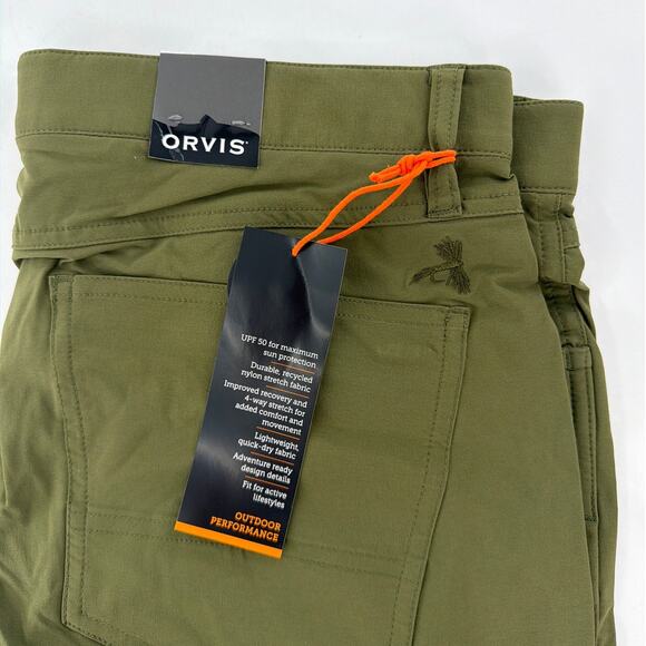 Orvis Men's Moss Green Jackson Quick-Dry 5-Pocket Pants Size - Picture 5 of 10